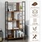 Costway 4-Tier Bookcase Industrial Bookshelf Floor Standing Storage Rack
